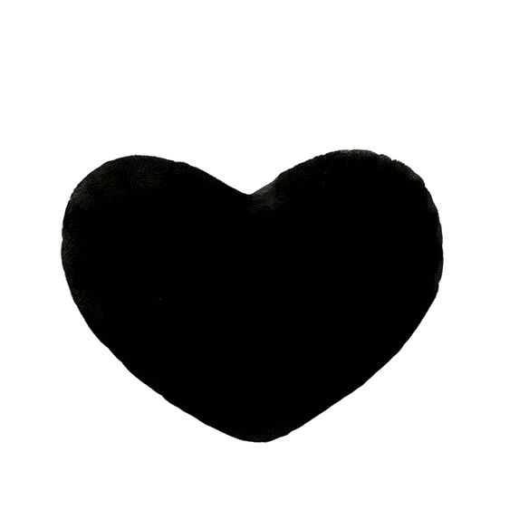 STGRGFHY Cute Love Throw Pillows Gifts 12",Heart Pillows,Heart Shaped Pillows,pink pillows,Ultra Faux Rabbit Fur Soft Small Cute Fluffy Pillows,Women Kid Girls Living Room Decor Gift,Black