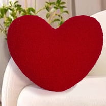 STGRGFHY Heart Pillows 10",Heart Shaped Pillows,pink pillows,Cute Love Throw Pillows Gifts,Ultra Faux Rabbit Fur Soft Small Cute Fluffy Pillows,Women Kid Girls Living Room Decor Gift,Red