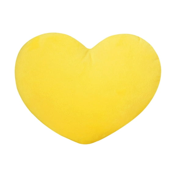 STGRGFHY Heart Shaped Pillows 16",Heart Pillows,pink pillows,Cute Love Throw Pillows Gifts,Ultra Faux Rabbit Fur Soft Small Cute Fluffy Pillows,Women Kid Girls Living Room Decor Gift,Yellow