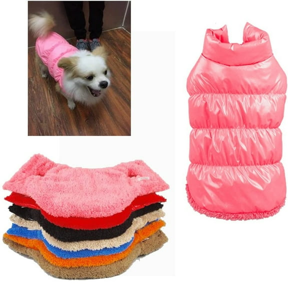 STGRGFHY Windproof Dogs Puffer Jackett,Waterproof Dog Jacket,Winter Coats for Small Dogs,Fleece Pet Snowsuit Puffer Vest with Snap Closure,Cold Weather Coats for Boy Girl Puppy Pink S