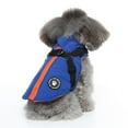 thumbnail image 1 of STGRGFHY Winter Dog Coat with integrated harness No Pull Cold Weather Waterproof Warm Fleece Back Zipper for Small & Medium Dog,small dog coats,winter coats for small dogs jacket Blue XS, 1 of 7
