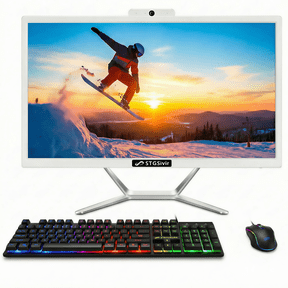 STGSivir All in One Desktop Computer, 21.5" FHD Display, Intel Core i7, 16GB RAM, 512GB SSD, WiFi 5, BT 5.0, Webcam, Win 11 Home