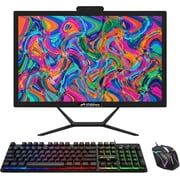 STGSivir All in One Desktop Computer, 21.5" FHD Display, Core i5 up to 3.6Ghz, 16G RAM, 512G SSD, WiFi, BT 5.0, Webcam, Black, Windows 11