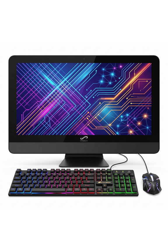 All in One Desktop Computer, 22" FHD Display, Intel Core i7, 16G RAM, 512G SSD, WiFi 5, BT 5.0, Webcam, Win 11 Home