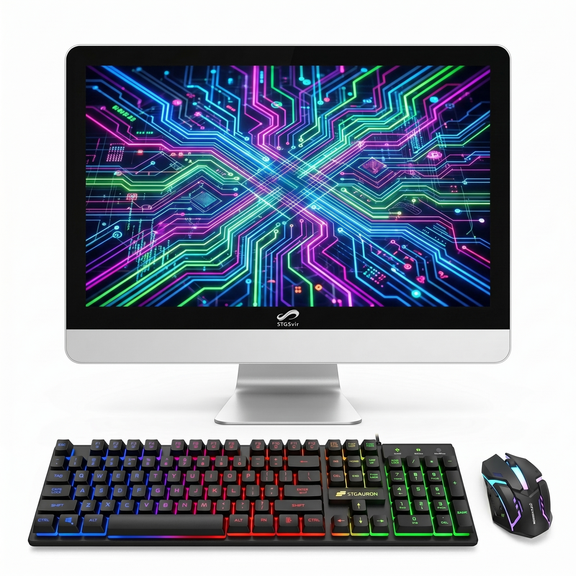 STGSivir All in One Desktop PC, 23.6" FHD Display, Intel Core i7, 16G Memory, 512G SSD, WiFi , BT ,Webcam, Win 11 Home