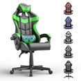 thumbnail image 1 of STGaming Gaming Chair with Massage High Back Ergonomic Computer Office Chair for Adults Kids Swivel Game Chair with Adjustable Headrest and Lumbar Support, Green, 1 of 7