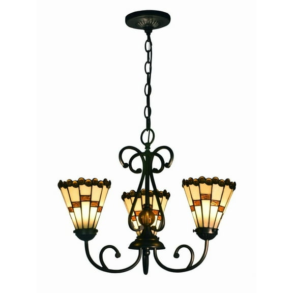 STH15097LED Dale Tiffany Lighting Jerome - 18 Inch 22.5W 3 LEDChandelier