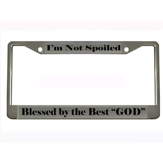 STHANCAT OF TAMPA Jesus Stainless Steel Auto License Plate Frame Car Tag Holder, Multiple Colors (E)