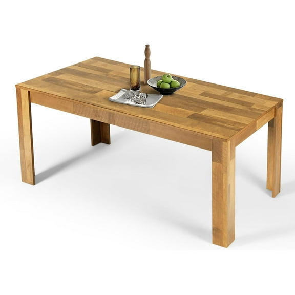 STHOUYN 71" 6ft Kitchen Dining Room Table for 6 8, Large Farmhouse Dinner Table, Wood Rectangular Long Table for Big Family, Waterproof & Scratch Resistant, Conference Table (Brown)