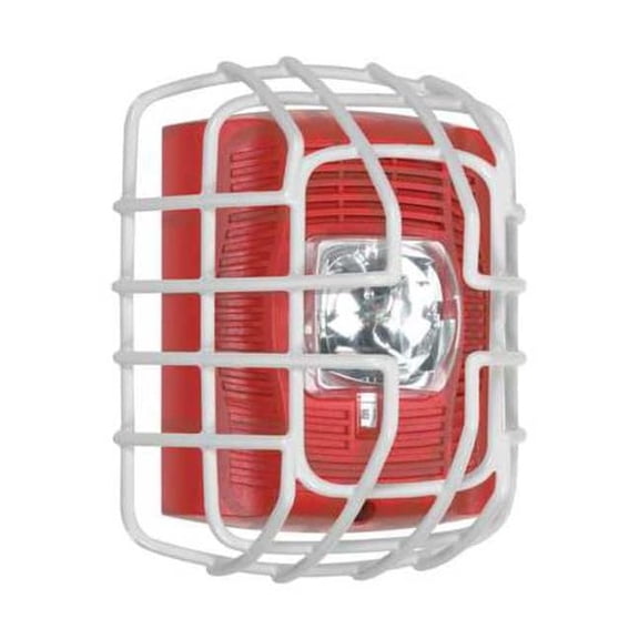Wire Cage, Steel, Flush Mount, 6 1/8 in W x 7 3/8 in H x 3 3/8 in D, White