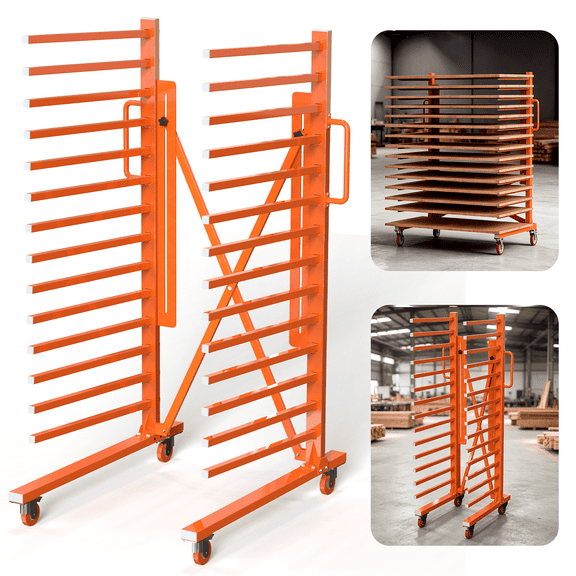 STICCIO 15-Tier Expandable Paint Drying Rack on Wheels, 110lbs Per Level Heavy Duty Mobile Art Painting Stand