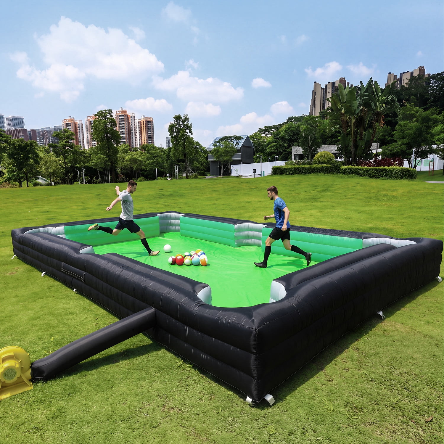 Influtable Games STICCIO 26ft x 16ft Inflatable Snookball Soccer Billiard Court Heavy ...