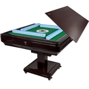 STICCIO 40.15 Foldable Automatic Mahjong Table with Hard Cover 2 Sets 144 Tiles USB Port Brown for Home and Business