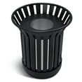 thumbnail image 1 of STICCIO 30gal Commercial Outdoor Trash Can, Heavy-Duty All-Weather Metal, Rust-Proof Waste Receptacle for Parks Streets Patios Public Spaces, 1 of 6