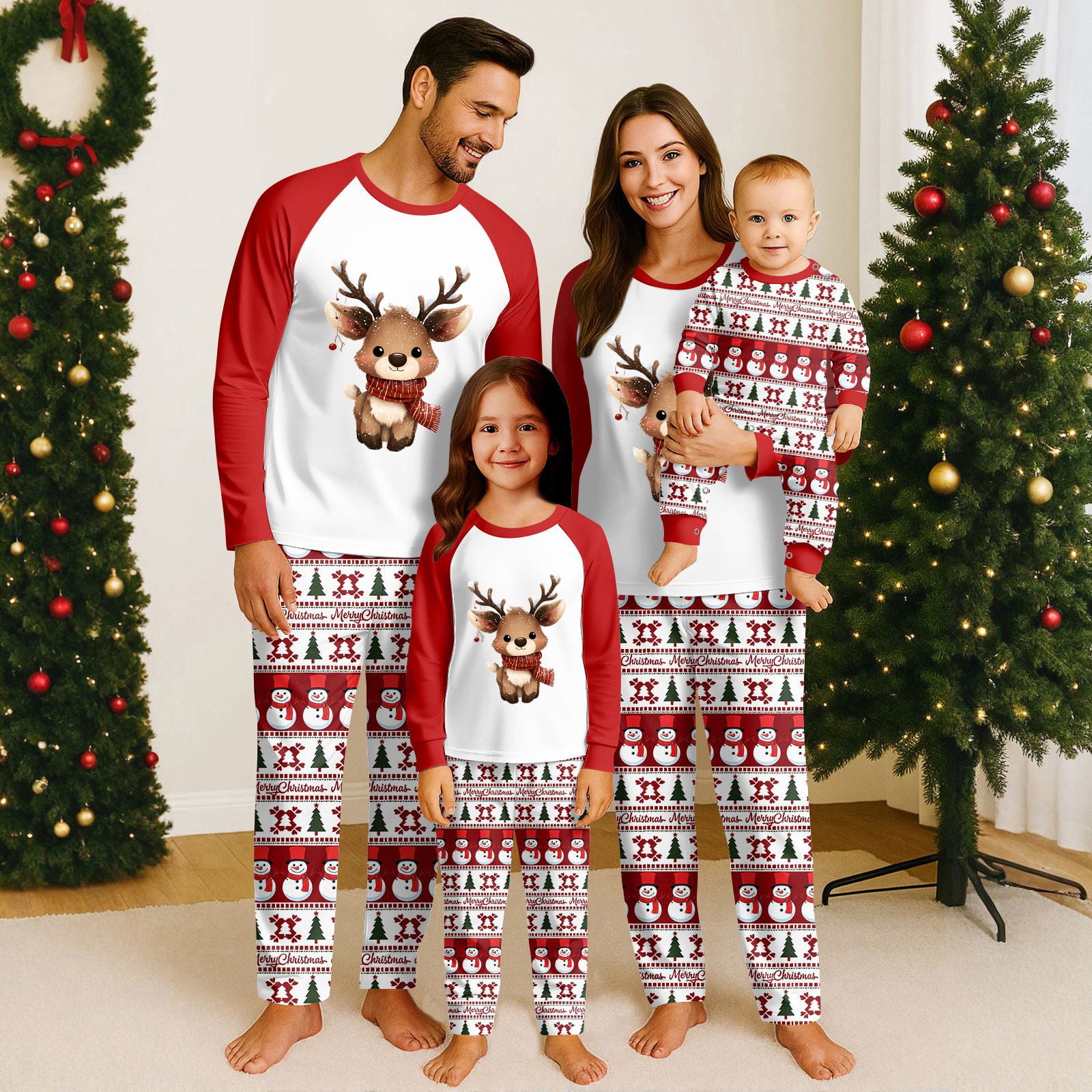 Stichou Matching Family Sets Christmas Pajamas Set Xmas PJS Sleepwear ...