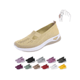 thumbnail image 1 of Stichou Women's Woven Orthopedic Breathable Soft Shoes, Lightweight Comfortable Mesh Stretch Sneakers,Go Walking Slip on Diabetic Foam Shoes Beige, 1 of 8