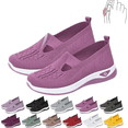 thumbnail image 1 of Stichou Women's Woven Orthopedic Breathable Soft Shoes, Lightweight Comfortable Mesh Stretch Sneakers,Go Walking Slip on Diabetic Foam Shoes Purple, 1 of 8