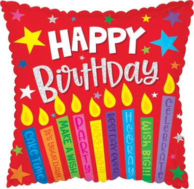 STICK BALLOON HBD CANDLE WISHES