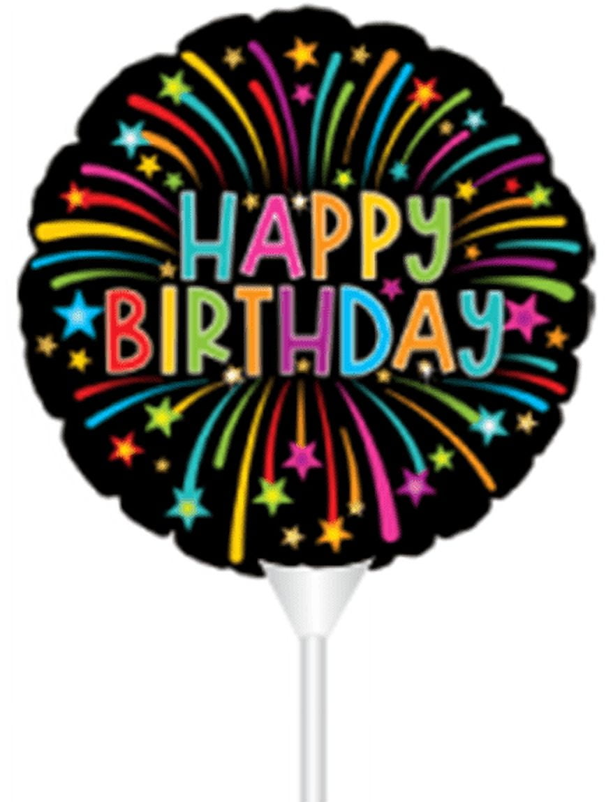 STICK BALLOON HBD COLOR FIREWORKS