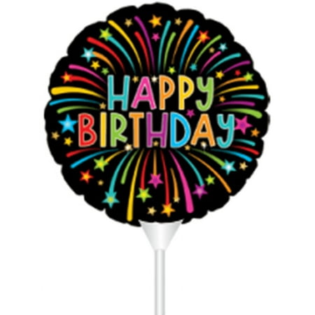 Stick Balloon Happy Birthday Color Firework