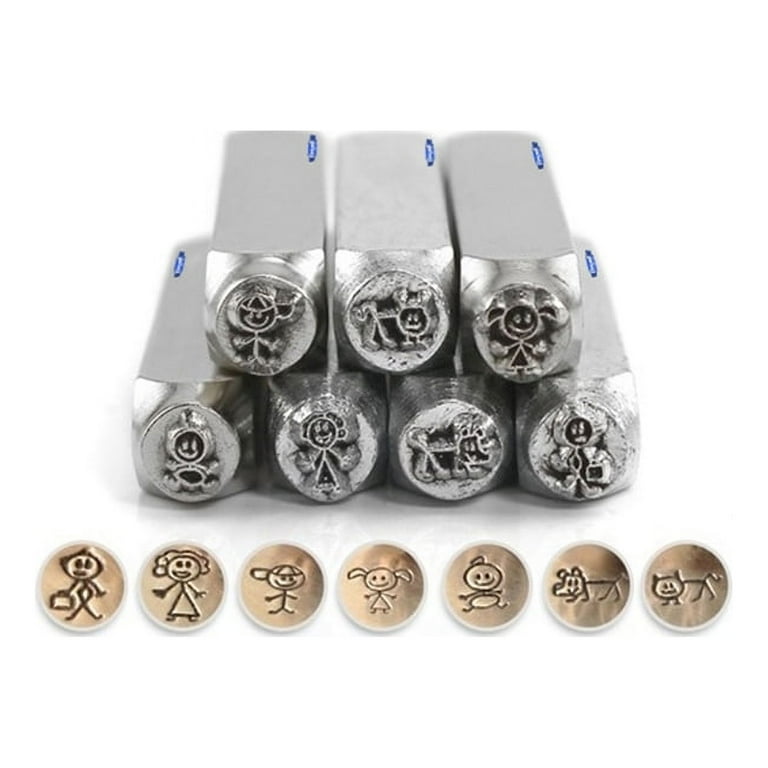 STICK FAMILY 6MM METAL DESIGN STAMPS PACK ImpressArt Jewelry
