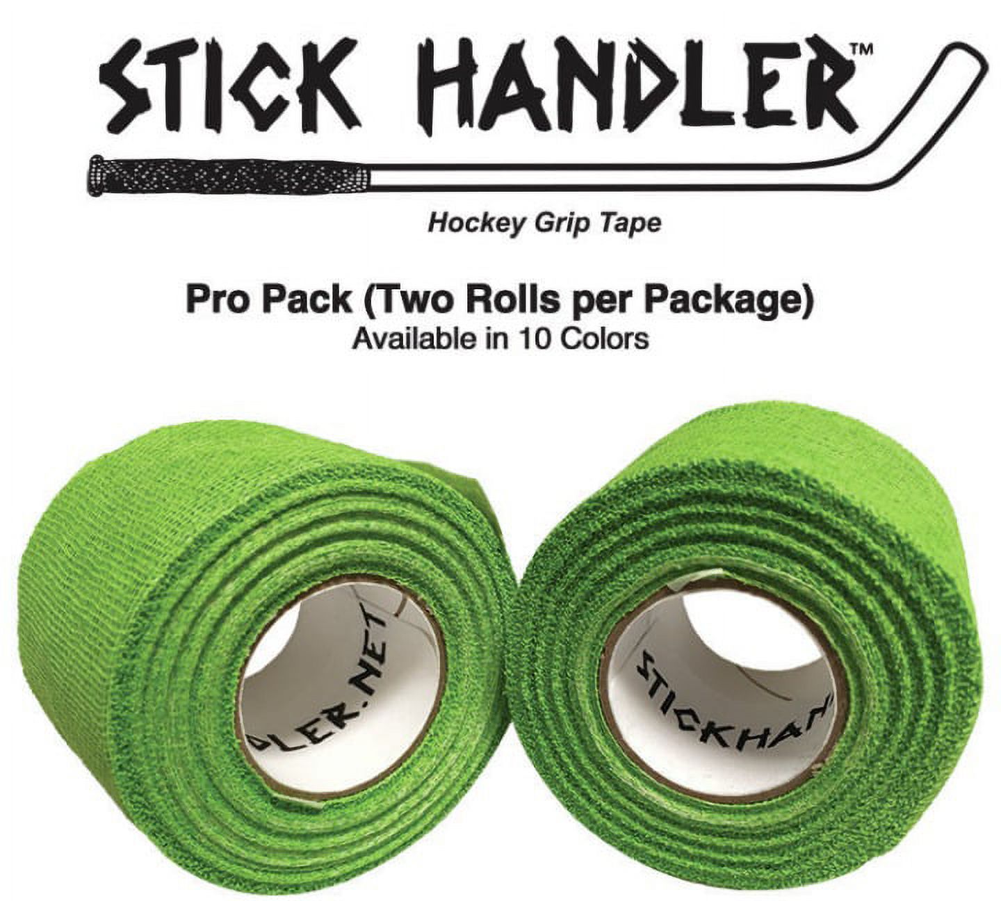 STICK HANDLER™  Professional Hockey Grip Tape Pro Pack  (Green|Two Pack)