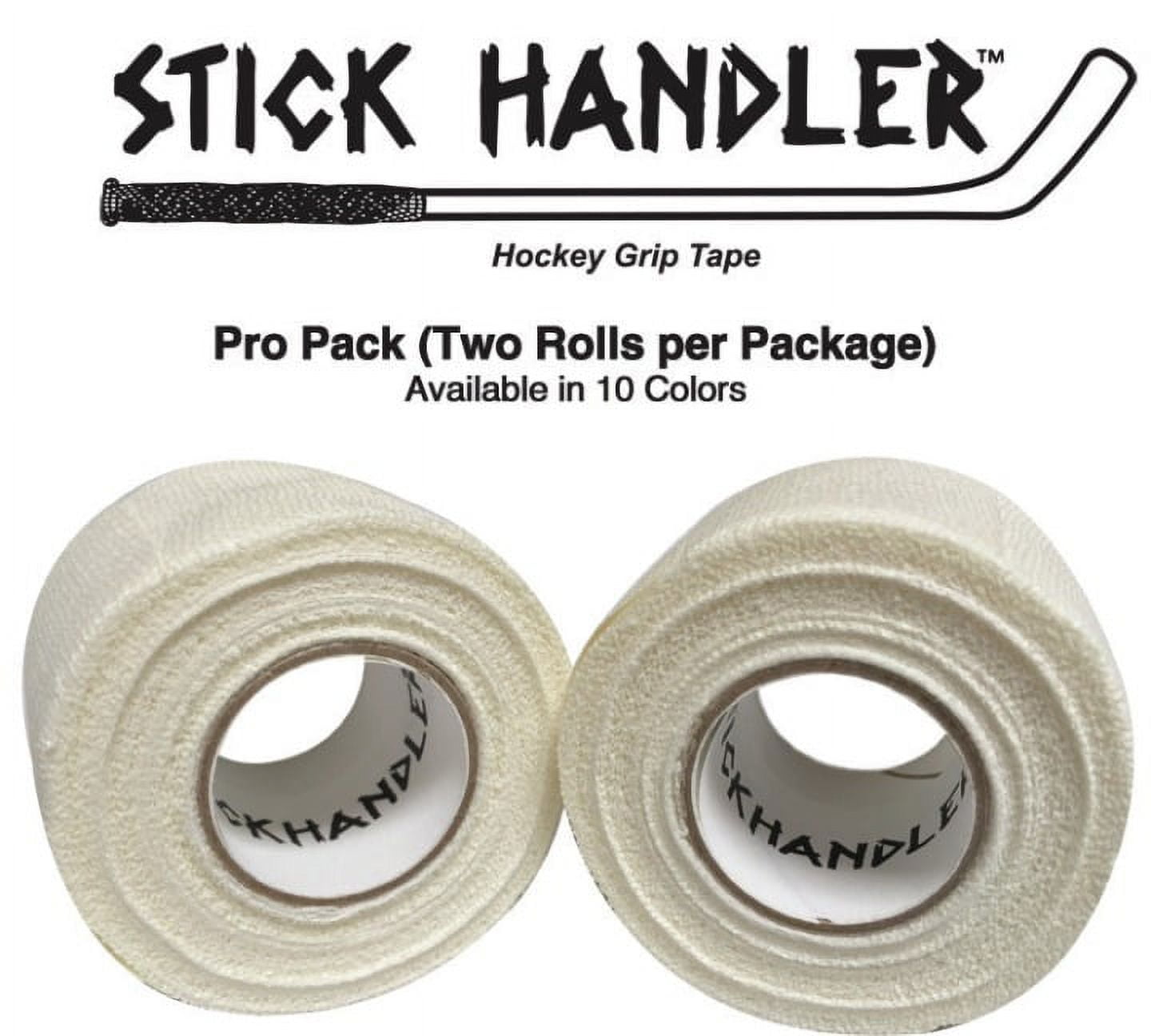 STICK HANDLER™  Professional Hockey Grip Tape Pro Pack  (White|Two Pack)