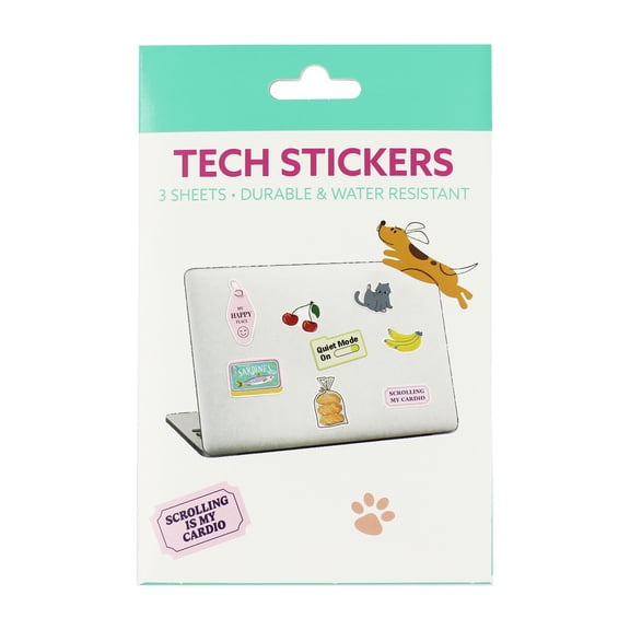 Decorative Tech Stickers, 4.75" x 6.5", 3 Sheets