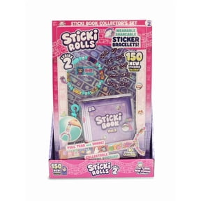 Sticki Rolls Sticki Book - Wearable & Shareable Sticker Bracelet + Collection Book - 120 Mini Stickers - 50 Activity Pages - 1000+ Sticker Designs