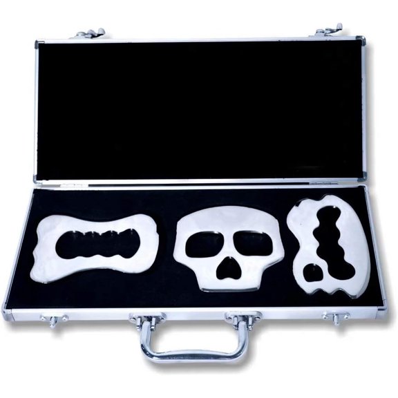 *STICKON Stainless Steel Gua Sha Scraping Massage Tool Set IASTM Tools Great Soft Tissue Mobilization Tool (3 Set STICKON-11)*