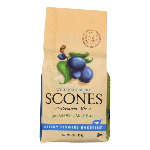 STICKY FINGERS - Easy Blueberry Scone Mix - 16 Oz Case of