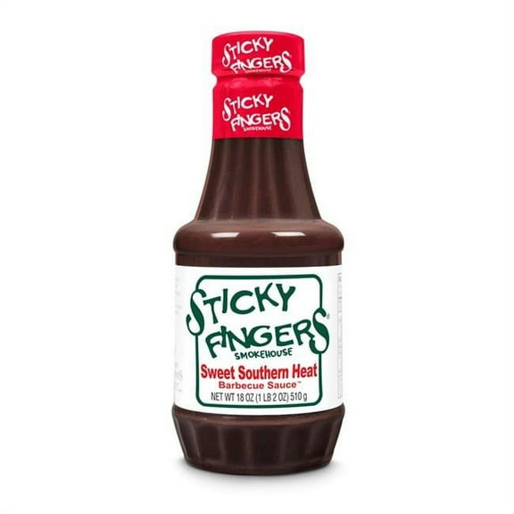 STICKY FINGERS SAUCE BBQ SWT SOUTHERN HEAT-18 OZ -Pack of 6