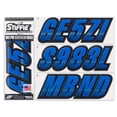 thumbnail image 1 of STIFFIE Techtron Blue/Black 3" Alpha-Numeric Identification Custom Kit Registration Numbers & Letters Marine Stickers Decals for Boats & Personal Watercraft PWC, 1 of 8