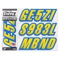 thumbnail image 1 of STIFFIE Techtron Yellow/Blue 3" Alpha-Numeric Identification Custom Kit Registration Numbers & Letters Marine Stickers Decals for Boats & Personal Watercraft PWC, 1 of 8