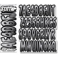 STIFFIE Waveline Metallic Silver/Black 3” Boat PWC Registration Decals ...