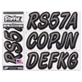thumbnail image 1 of STIFFIE Whipline Charcoal / Black 3" Alpha-Numeric Identification Custom Kit Registration Numbers & Letters Marine Stickers Decals for Boats & Personal Watercraft PWC, 1 of 8