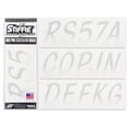 thumbnail image 1 of STIFFIE Whipline Metallic Silver / White 3" Alpha-Numeric Identification Custom Kit Registration Numbers & Letters Marine Stickers Decals for Boats & Personal Watercraft PWC, 1 of 9
