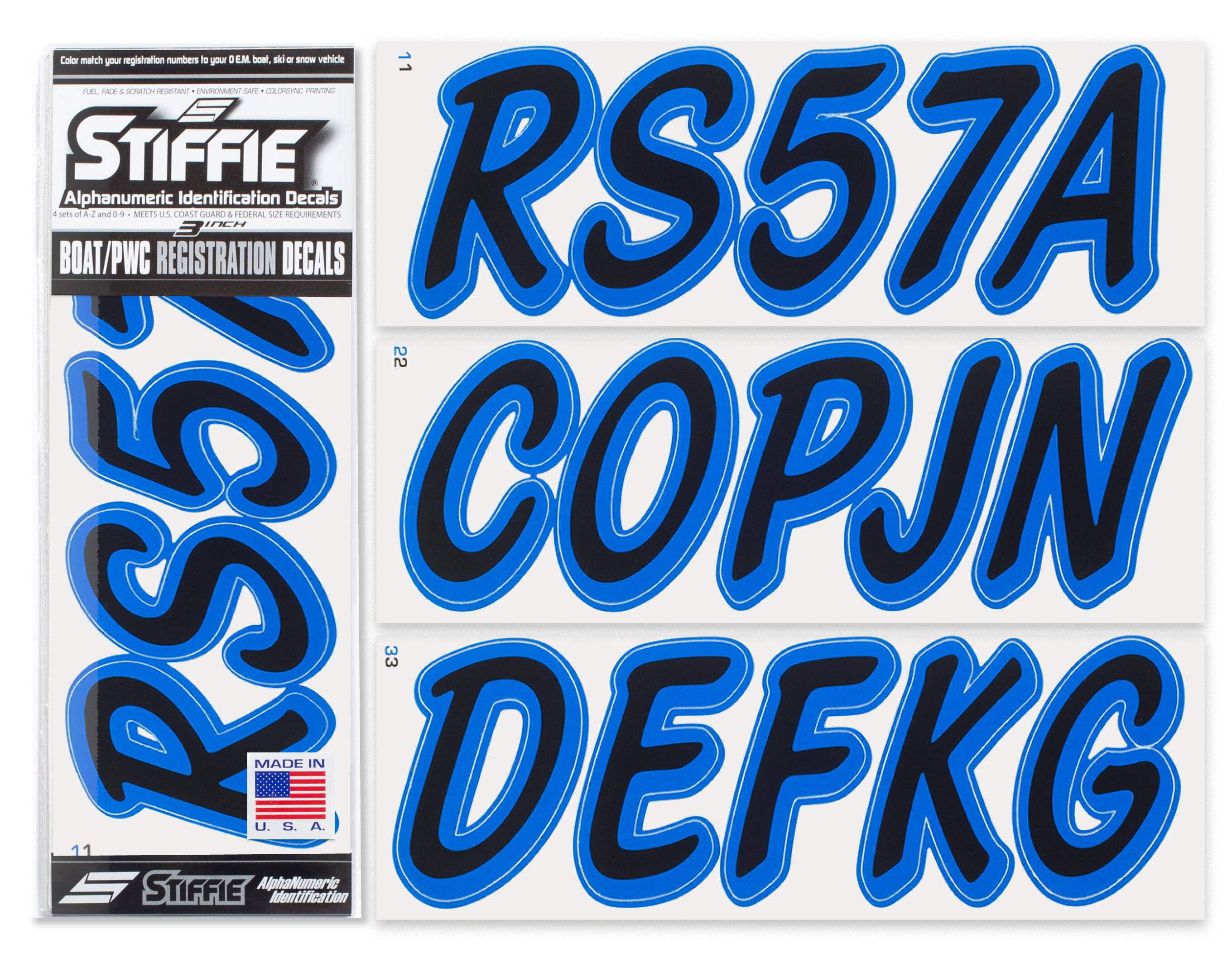 STIFFIE Whipline Solid Black/Blue 3