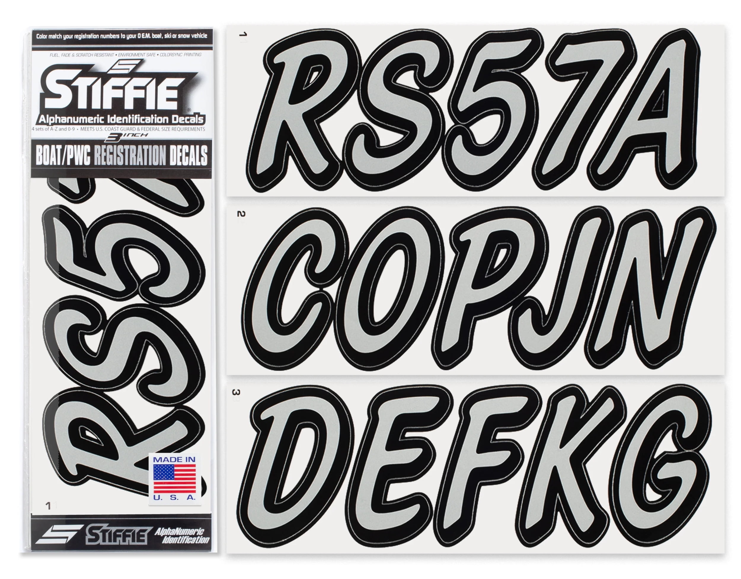 4 Sets Waterproof Letter & Number Stickers - Boat Registration, Mailbox, Car, Black Vinyl Decals - View #10
