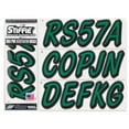 thumbnail image 1 of STIFFIE Whipline Solid Racing Green/Black 3" Alpha-Numeric Registration Identification Numbers Stickers Decals for Boats & Personal Watercraft, 1 of 8