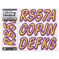 thumbnail image 1 of STIFFIE Whipline Solid Yellow/Purple 3" Alpha-Numeric Registration Identification Numbers Stickers Decals for Boats & Personal Watercraft, 1 of 8