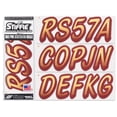 thumbnail image 1 of STIFFIE Whipline Tan / Burgundy 3" Alpha-Numeric Identification Custom Kit Registration Numbers & Letters Marine Stickers Decals for Boats & Personal Watercraft PWC, 1 of 8
