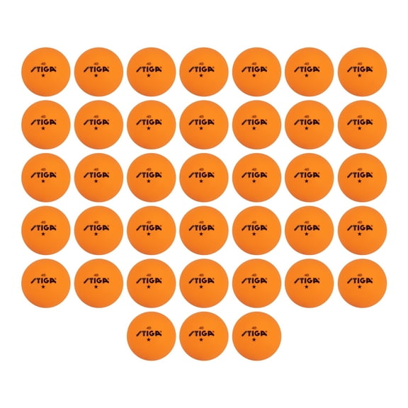 STIGA 1-Star Orange Table Tennis Balls (38-Pack)