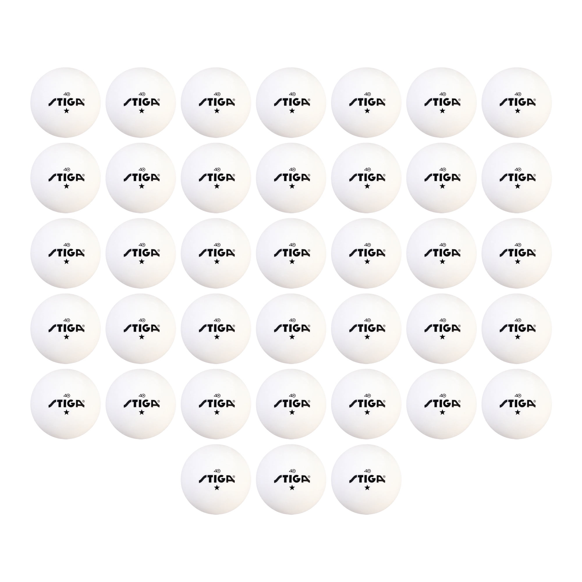 STIGA 1-Star White Table Tennis Balls (38-Pack)
