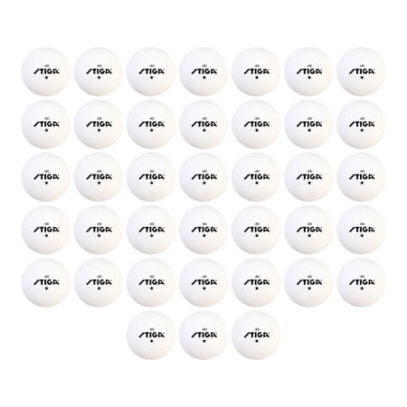 STIGA 1-Star White Table Tennis Balls (38-Pack)