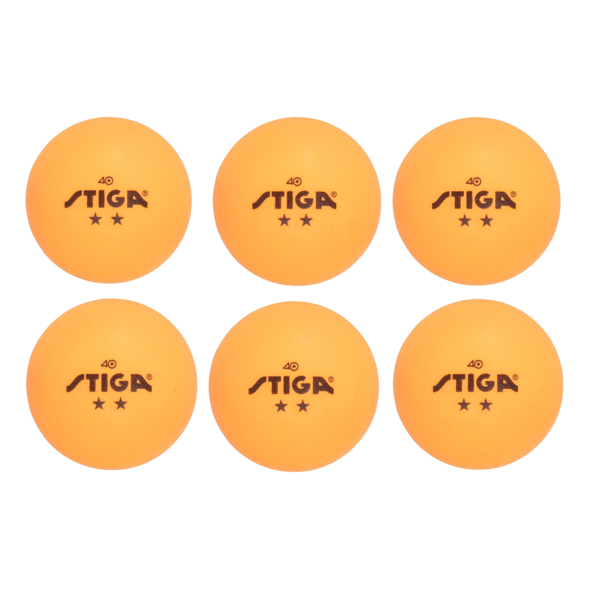 STIGA 2Star Orange Table Tennis Balls (6Pack)