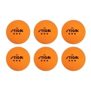 STIGA 3-Star Orange Table Tennis Balls 6-Pack
