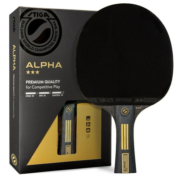 STIGA Alpha Extra Light Table Tennis Paddle, Rubber Red/Black