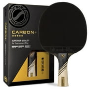 STIGA Carbon+ Ping Pong Paddle 7-ply Extra Light Carbon Fiber Blade 2mm Premium Sponge Concave Pro Handle for Exceptional Grip Performance Table Tennis Racket for Tournament-Level Play Red