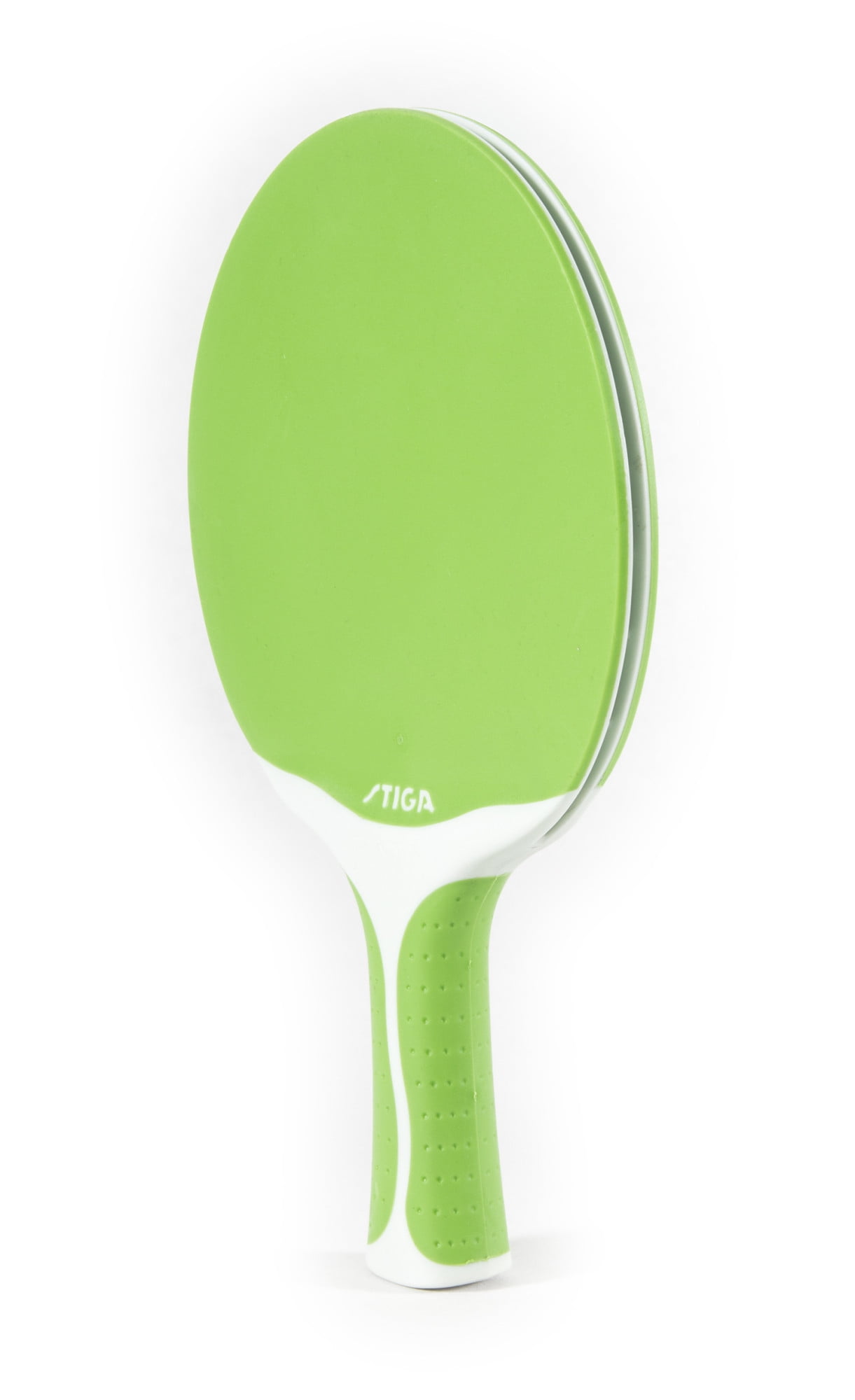 STIGA Flow Water and Shock Resistant Indoor/Outdoor Table Tennis Racket (Green with White Accents)